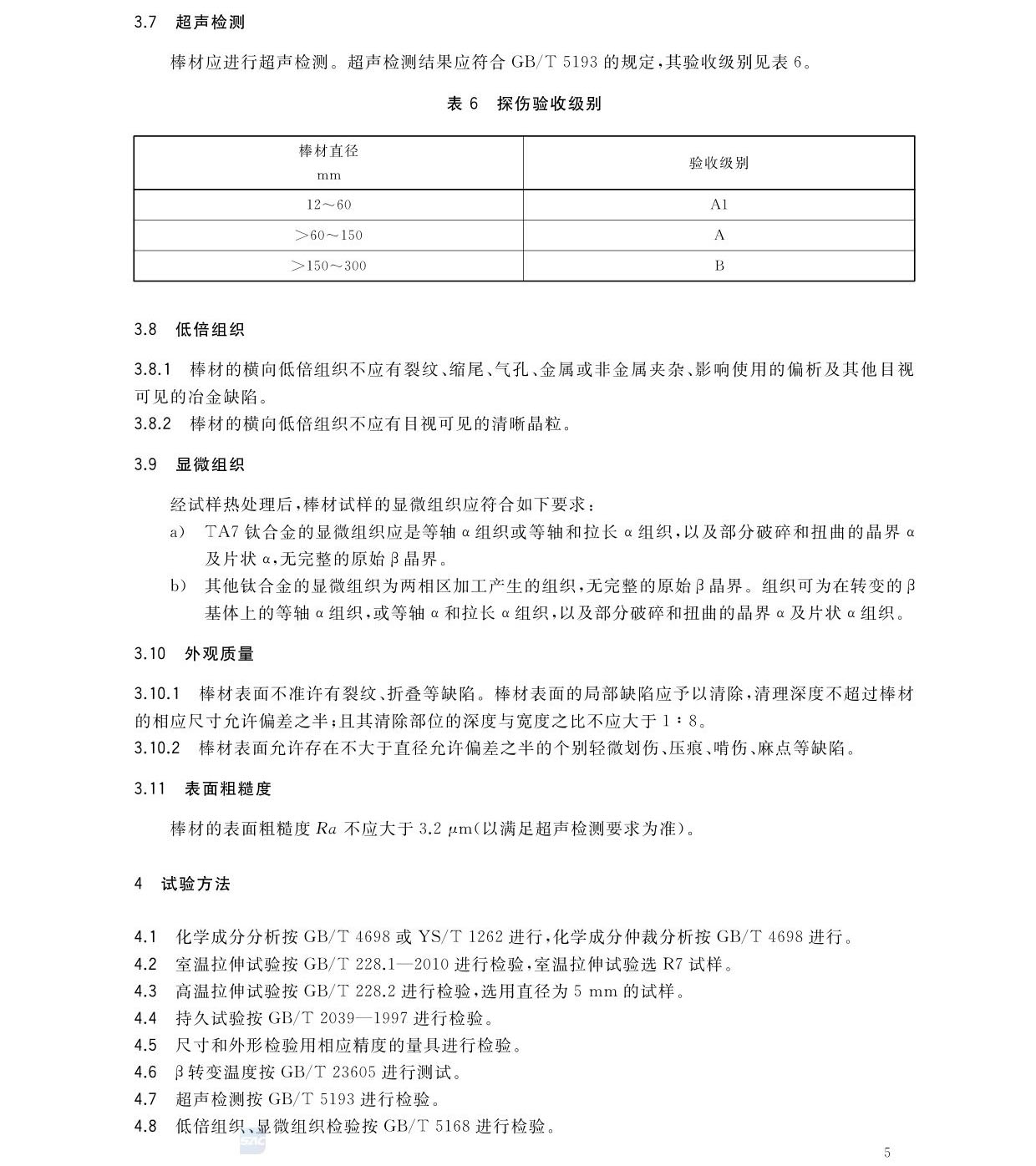 航空航天用高溫鈦合金棒材國家標準GB/T 38917-2020